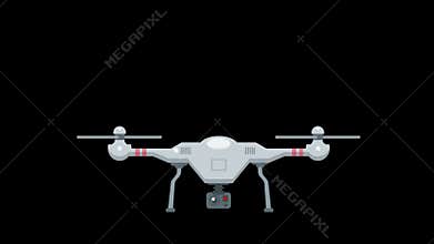 Vertical flying drone animation future