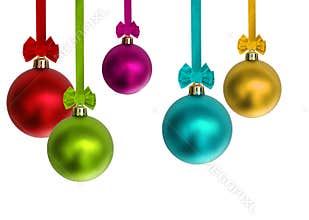 Colorful christmas ornaments