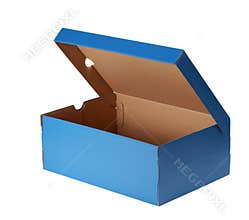 Blue shoe box