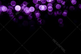 Abstract background purple bokeh with black background