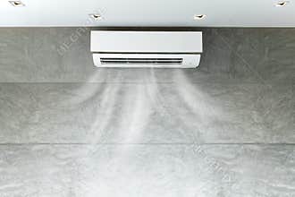 Air conditioner blowing cold air in the room