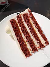 red velvet sponge  cake slice