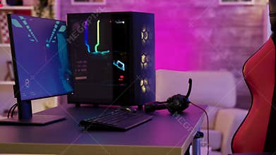 Pc unit un colorful neon lighst for online gaming