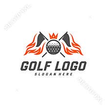 Golf logo design vector template, Vector label of golf, Logo of golf championship, illustration, Creative icon, design concept