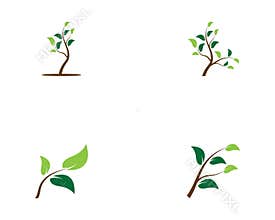 Tree icon logo vector concept of a stylized