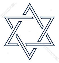 Jewish star design on white background -vector