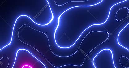 Neon curves animation loop