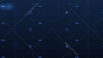 Big data visualization, grid data driven technology futuristic digital background Social network or business analytics representat