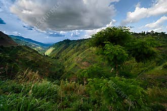 Beautiful landscape in southwestern Uganda,