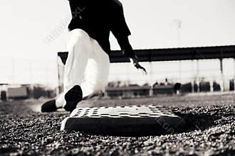 Baseball action slide