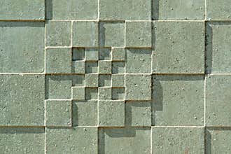 Textures in concrete wall