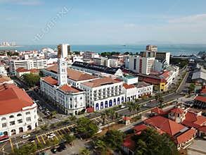 Aerial Wisma Kastam in morning.