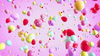 Colorful Baloons Explosion background