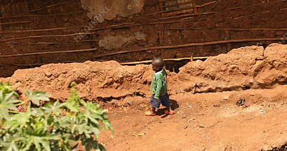 Child at Slum area Home Nairobi Kenya Africa