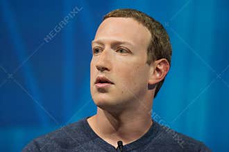 Paris, FRANCE - 24th may 2018 : Mark Zuckerberg at ViVA technoloy