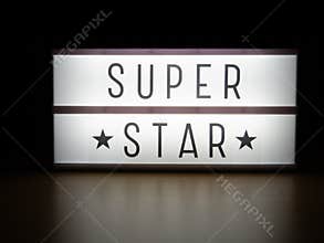 LED light box super star sign