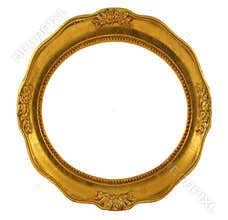 Circular golden frame