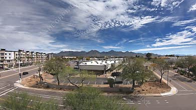 cloudscape passing through North Scottsdale facing  McDowell Mountain preserves.