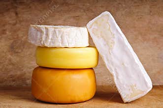Group of traditional cheese