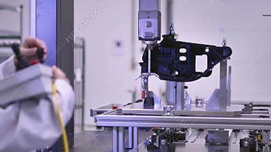 Quality Engineer Control Part Dimensions by Professional 3D Measuring