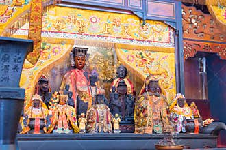 Detail of Xinzu Temple in Lukang, Changhua, Taiwan. The temple was originally built in 1788 by Emperor Qianlong