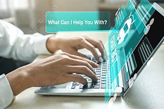 AI Chatbot smart digital customer service application concept