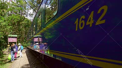 Train to Machu Pichu leaves at Inca trail stop
