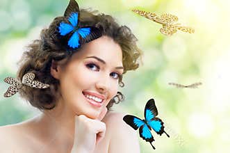 Butterfly woman