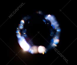Lens Flare, Abstract Bokeh Lights. Leaking Reflection of a Glass, Diamond