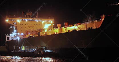 Oil Tanker in Dock