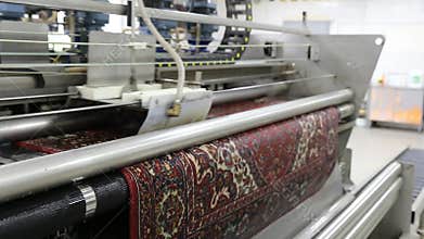 Automatic line for carpet cleaning