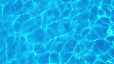 Blue swimming pool water ocean sea wave on summer cool chill background top view