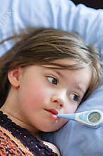 Sick Girl With Fever