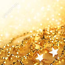 Gold abstract holiday lights