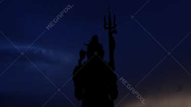 Shiva, Hinduism Statue, Thunderstorm Timelapse