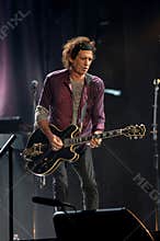 The Rolling Stones , Keith Richards during the concert