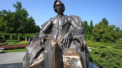 Statue of Frederic Chopin, famous compositor. Located in Wroclaw