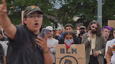 BLM confident young activist