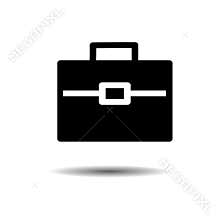 Suit case icon logo vector isolated