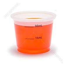 Full Cough Medicine Cup