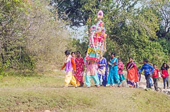 Bengali folk festival called `TUSU FESTIVAL`