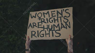 Warsaw, Poland 23.10.2020 - Protest against Poland`s abortion laws.Women`s rights are human rights