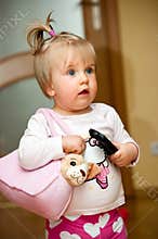 Girl with remote control