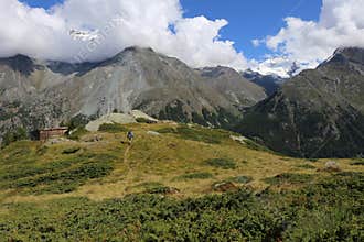Arigsheis, beautiful viewpoint above Täsch in Mattervalley Switzerland