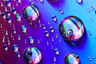 Drops of water and colors