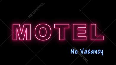Neon light Motel sign
