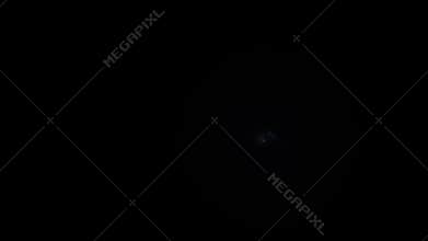 Beautiful Super Slow Motion Lightning Strikes from Skies to Camera. Realistic Thunderbolts Isolated on Black Background