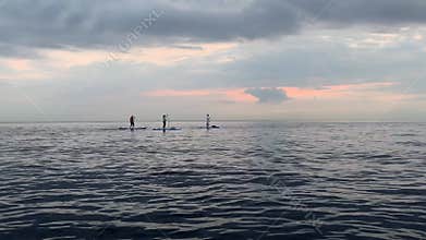 Evening walk - sup-surfing with paddle