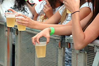 Young people with beer