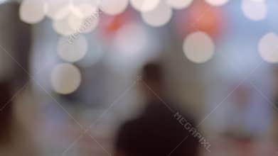 Blurred focus background with bokeh of lights